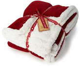 Thumbnail for your product : Natural fleece throw with sherpa reverse