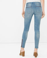 Thumbnail for your product : White House Black Market Leather Trim Skimmer Jeans