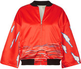 Thumbnail for your product : Opening Ceremony Reversible Printed Silk-satin Bomber Jacket