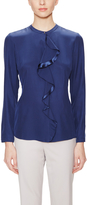Thumbnail for your product : Lafayette 148 New York Polina Silk Ruffle Blouse