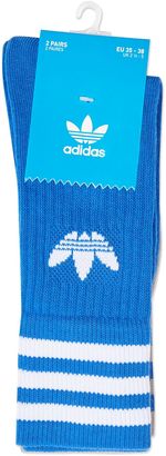 adidas 2 Pack Solid Crew Socks by