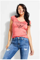 Thumbnail for your product : GUESS Logo V-Neck Tee