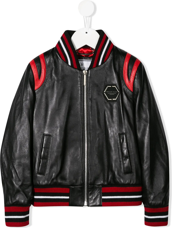 boys leather bomber jacket