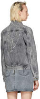 Thumbnail for your product : Givenchy Grey Studded Denim Jacket