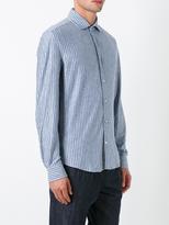 Thumbnail for your product : Brunello Cucinelli striped shirt - men - Linen/Flax/Spandex/Elastane - M