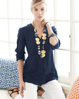 Thumbnail for your product : Eileen Fisher Handkerchief Linen V-Neck Shirt