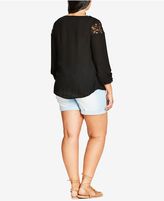 Thumbnail for your product : City Chic Trendy Plus Size Lace-Trim Top
