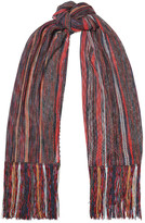 Thumbnail for your product : Missoni Fringed Metallic Crochet-knit Scarf