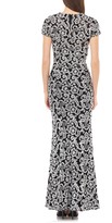 Thumbnail for your product : Carmen Marc Valvo Embellished Mesh Trumpet Gown