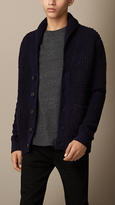 Thumbnail for your product : Burberry Wool Cashmere Shawl Collar Cardigan