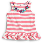 Thumbnail for your product : Hartstrings Infant's Striped Embroidered Necklace Top