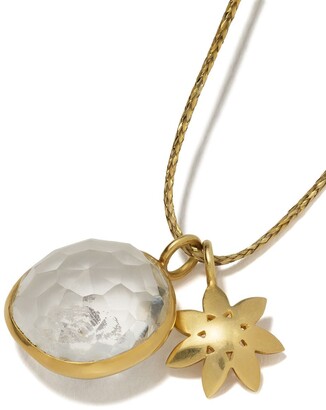 Pippa Small 18kt yellow and white gold crystal Dreams Colette necklace