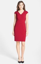 Thumbnail for your product : Adrianna Papell Women's Asymmetric Waist Stretch Crepe Sheath Dress