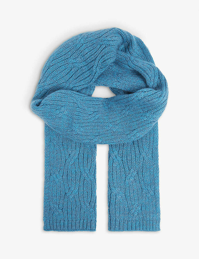 Benetton Knitted wool-blend scarf - ShopStyle Scarves & Wraps