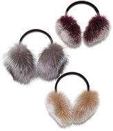 Thumbnail for your product : Sofia Cashmere Fox Fur Earmuffs, Beet Root