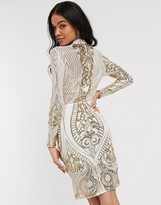 Thumbnail for your product : Parisian high neck midi dress with sequin embellishment