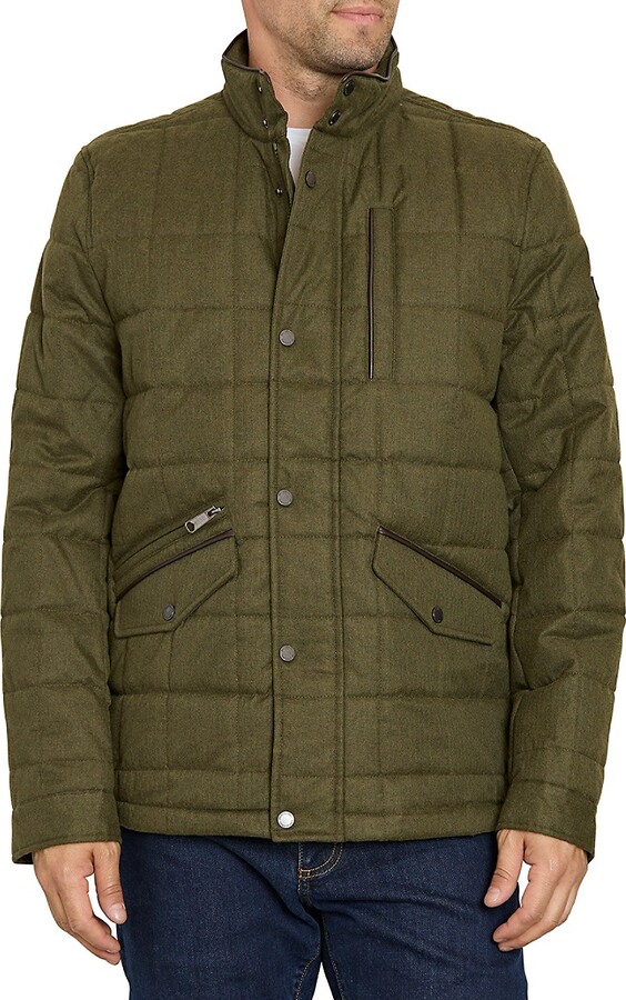 Sam Edelman Box Quilt Mock Turtleneck Jacket