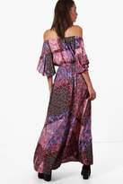 Thumbnail for your product : boohoo Evelyn Paisley Angel Sleeve Maxi Dress