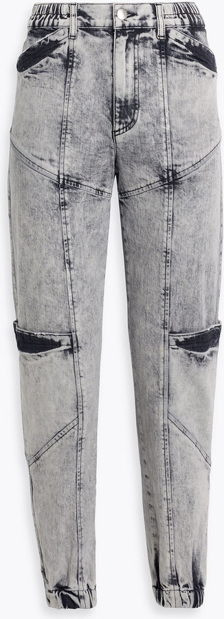 Gray Acid Wash Jeans