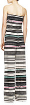Thumbnail for your product : Diane von Furstenberg Ani Strapless Banded Dot Jumpsuit, Multicolor
