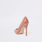 Thumbnail for your product : River Island Womens Brown patent wrap around court shoes