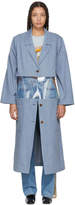 Thumbnail for your product : Bless Blue Denim and Vinyl Work Coat