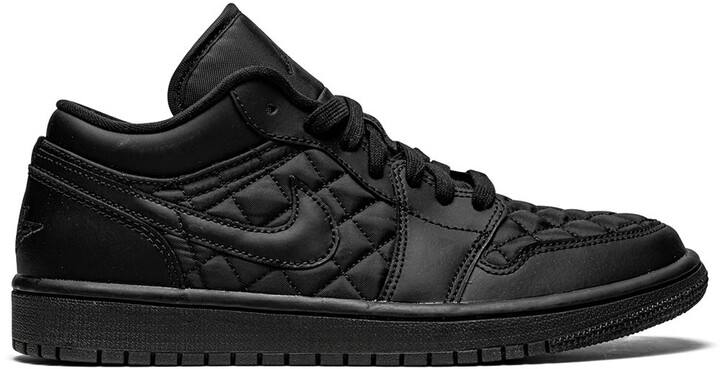 black quilted sneakers