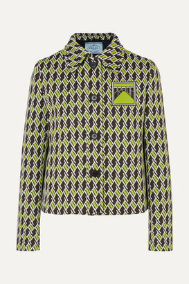 Prada Jacquard-knit Blazer - Green