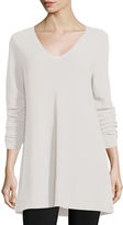 Thumbnail for your product : Eileen Fisher Crisp Cotton Links Long-Sleeve V-Neck Tunic, Plus Size