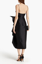 Thumbnail for your product : Rasario Bow-embellished silk-shantung midi dress