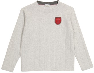 BRUNELLO CUCINELLI KIDS Logo cotton sweater
