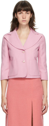 Gucci Pink Silk and Wool Cady Crepe Blazer