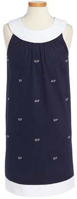 Vineyard Vines Toddler Girl's Whale Embroidered Shift Dress