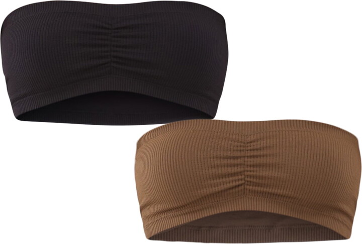 No Boundaries Seamless Bandeau Bra, 2-Pack, Women’s, Sizes XS-3XL