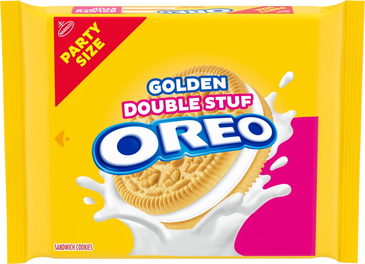 OREO Double Stuf Golden Sandwich Cookies, Party Size, 24.95 oz