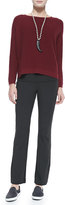 Thumbnail for your product : Eileen Fisher Stretch Jersey Yoga Pants, Charcoal, Petite