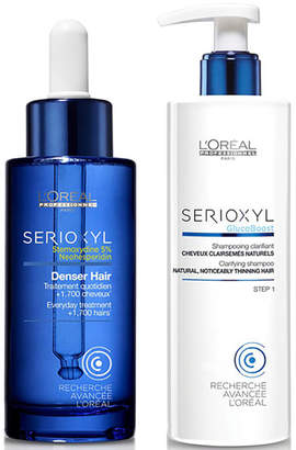 L'Oreal Professionnel Serioxyl Denser Hair Treatment and Shampoo for Natural Thinning Hair