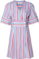 Thumbnail for your product : MAISON KITSUNÉ striped V-neck dress