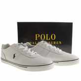 Thumbnail for your product : Polo Ralph Lauren mens white hanford trainers