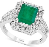 Thumbnail for your product : Effy Brasilica by Emerald (2-1/5 ct. t.w.) & Diamond (1/2 ct. t.w.) Ring in 14k White Gold & 14k Yellow Gold