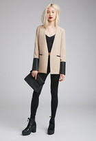 Thumbnail for your product : Forever 21 Faux Leather-Trimmed Blazer