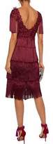Thumbnail for your product : Marchesa Notte Fringed Tiered Appliqued Embroidered Tulle Dress