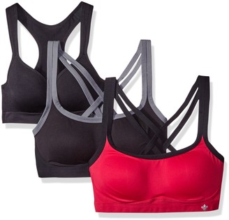 Lily of France Women's 3 Pack Medium Impact Active Bra 2151902