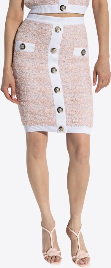 Balmain Tweed Skirt with Lurex Thread