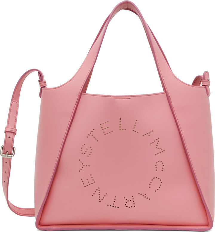 Stella McCartney Pink Perforated Logo Tote - ShopStyle