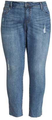 KUT from the Kloth Reese Distressed Ankle Straight Leg Jeans