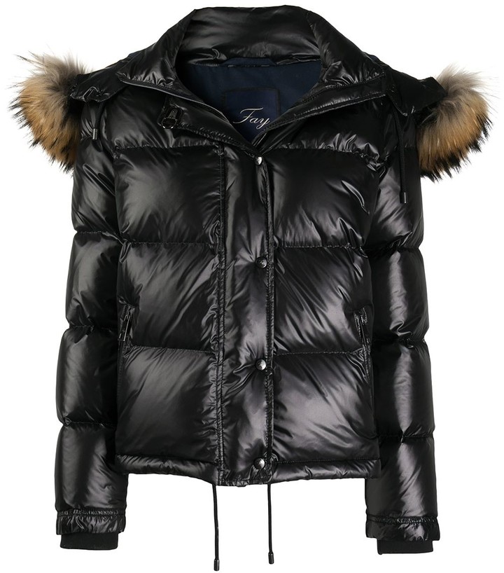 Fay Faux-Fur Hood Padded Jacket - ShopStyle Coats