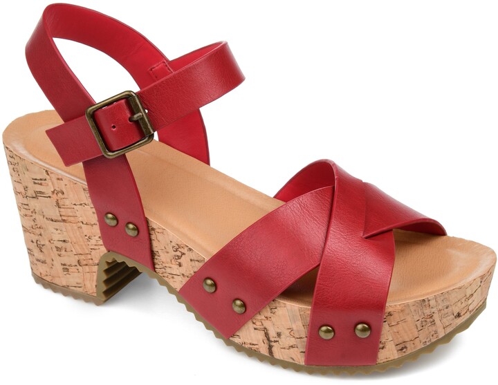 Journee Collection Red Women's Sandals with Cash Back | Shop the 