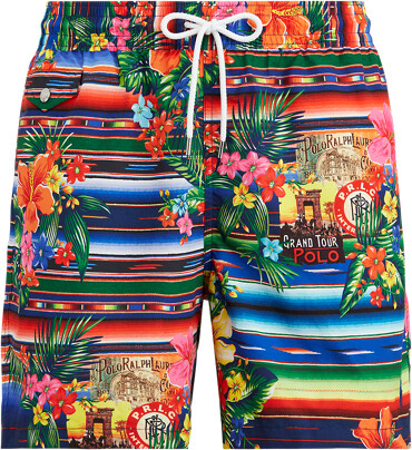 polo floral swim trunks