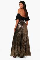 Thumbnail for your product : boohoo Boutique Floor Sweeping Sequin Maxi Skirt